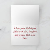 ハッピーバースデー、ファンシーケ飾ーキ、ヴィンテージ カード (内部)