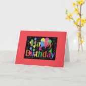 ハッピーバースデー、フェスティバル誕生祝い カード (黄色い花)