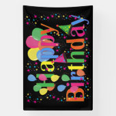 ハッピーバースデー、フェスティバル誕生祝い 横断幕 (縦)