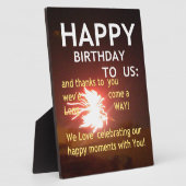 ハッピーバースデー フォトプラーク (側面)