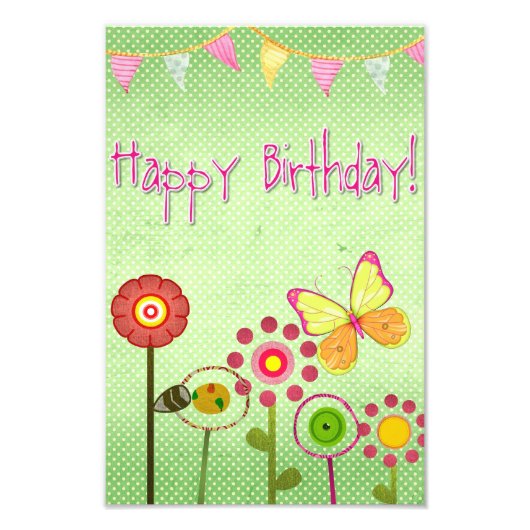 ハッピーバースデー フォトプリント            (正面)