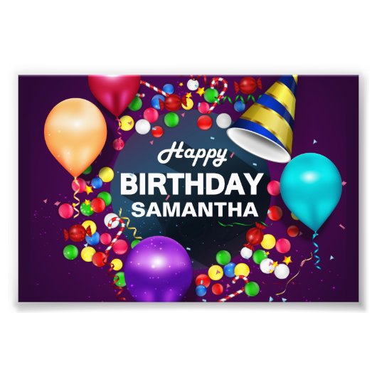 ハッピーバースデー フォトプリント (正面)