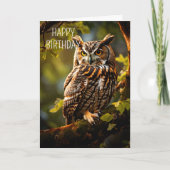 ハッピーバースデー!フクロウが好きな人のために カード (正面)