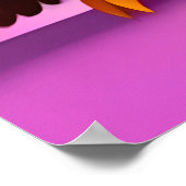 ハッピーバースデー、フクロウ、ケーキ| AI Art Poster ポスター (角)