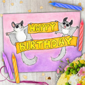 ハッピーバースデー フライングリス ポストカード