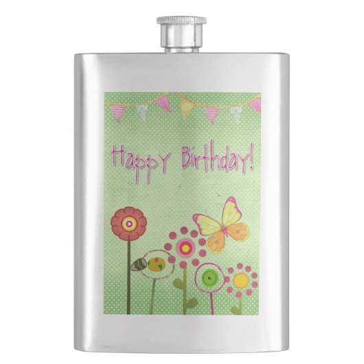 ハッピーバースデー フラスク (正面)