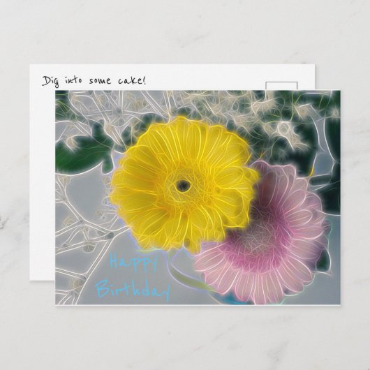 ハッピーバースデー フラワーグロウ ポストカード (正面/裏面)