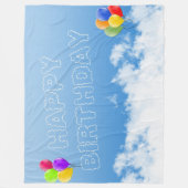 ハッピーバースデー フリースブランケット (正面)
