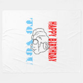 ハッピーバースデー フリースブランケット (正面(横))