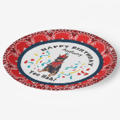 ハッピーバースデー·フロム·ユア·ドバーマン·ドッグ·レッド·バンダナ ペーパープレート (アングル)