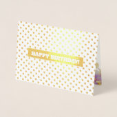 ハッピーバースデー。フローラ高級実在ホイルカード 箔カード (正面)