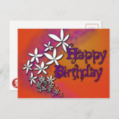 ハッピーバースデー-フローラ – はがき (正面/裏面)