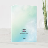 ハッピーバースデー,フローラ，美しい，愛モダン, 箔グリーティングカード (裏面)