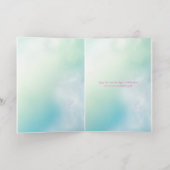 ハッピーバースデー,フローラ，美しい，愛モダン, 箔グリーティングカード (内側レイダウン)