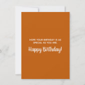 ハッピーバースデー、ブラックウーマンハウスプラントオレンジブルー (裏面)