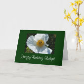 ハッピーバースデー、ブリジット!テンプレートカード カード (黄色い花)