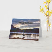 ハッピーバースデー，ブルムース，スプラグ湖，コロラド カード (黄色い花)