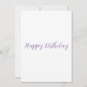 ハッピーバースデー プリティーパープル ご招待状 招待状 (裏面)