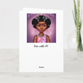 ハッピーバースデー |プリンセス パーソナライズされた カード (裏面)