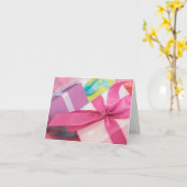 ハッピーバースデー(プレゼント) カード (黄色い花)