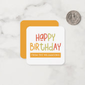 ハッピーバースデー プレッピー 遊び心あふれる ファミリー グリーティング ノートカード (正面/裏面インサイチュ)