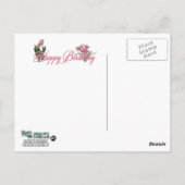 ハッピーバースデー – プードル ポストカード (裏面)