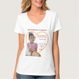 ハッピーバースデー ベストキャットマム 猫娘の名前 写真 Tシャツ