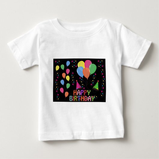 ハッピーバースデー ベビーTシャツ (正面)
