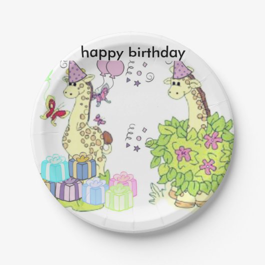 ハッピーバースデー ペーパープレート (正面)