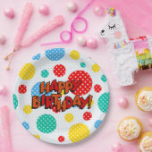 ハッピーバースデー ペーパープレート (パーティー)
