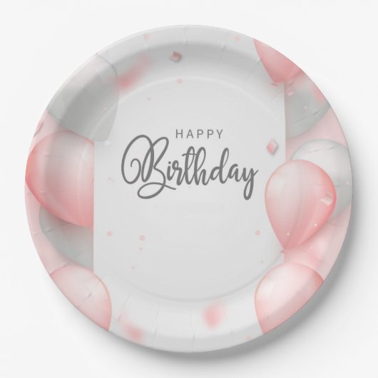 ハッピーバースデー ペーパープレート (正面)