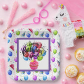 ハッピーバースデー ペーパープレート (パーティー)