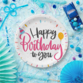 ハッピーバースデー ペーパープレート (パーティー)