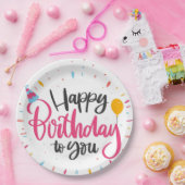 ハッピーバースデー ペーパープレート (パーティー)
