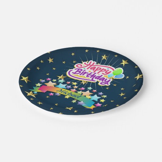 ハッピーバースデー ペーパープレート (アングル)