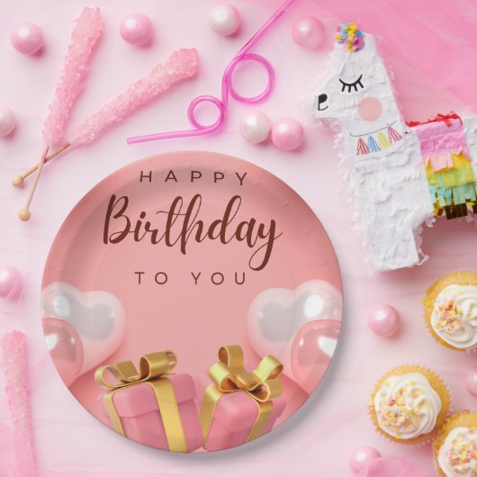 ハッピーバースデー ペーパープレート (パーティー)