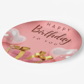 ハッピーバースデー ペーパープレート (アングル)