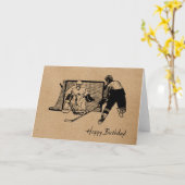 ハッピーバースデー!ホッケーカードインクスケッチ カード (黄色い花)