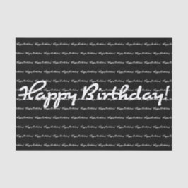 ハッピーバースデー!ホワイトスクカジュアルリプトの繰り返し 薄葉紙