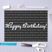 ハッピーバースデー!ホワイトスクカジュアルリプトの繰り返し 薄葉紙 (クラフト)