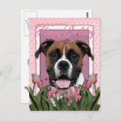 ハッピーバースデー – ボクサー – ビンディ ポストカード (正面/裏面)