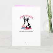 ハッピーバースデー! ボストンテリアのバースデー・カード カード (裏面)