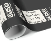 ハッピーバースデー、ボーイフレンド、ギフト用包装紙 ラッピングペーパー (ロールコーナー)