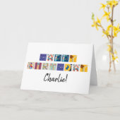 「ハッピーバースデー」ボードゲームアルファベットカード カード (黄色い花)