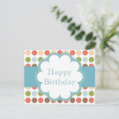 ハッピーバースデー(ポカドット) ポストカード (スタンド正面)