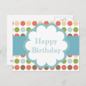 ハッピーバースデー(ポカドット) ポストカード (正面/裏面)