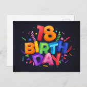 ハッピーバースデー ポストカード (正面/裏面)