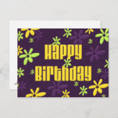 ハッピーバースデー ポストカード (正面/裏面)