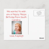 ハッピーバースデー ポストカード (裏面)