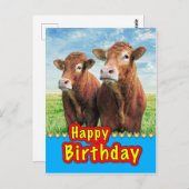ハッピーバースデー ポストカード (正面/裏面)
